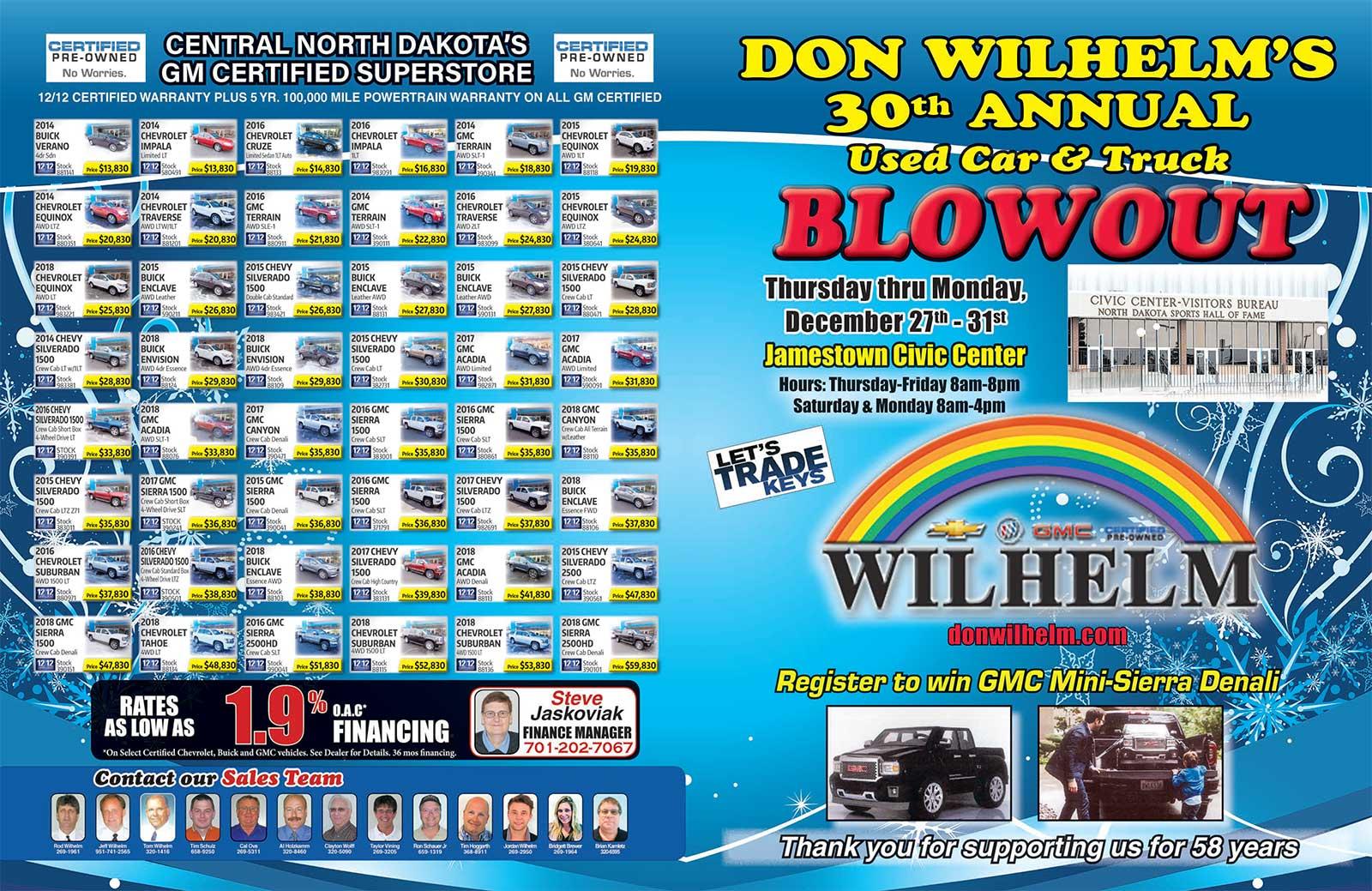 Wilhelm Chevrolet Buick GMC is a JAMESTOWN Chevrolet, Buick, GMC dealer