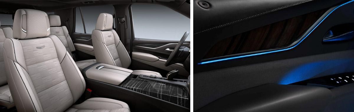 Escalade interior and lights