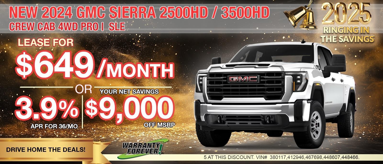 2024 GMC SIERRA 2500HD PRO. Your Net Savings of $9,000.