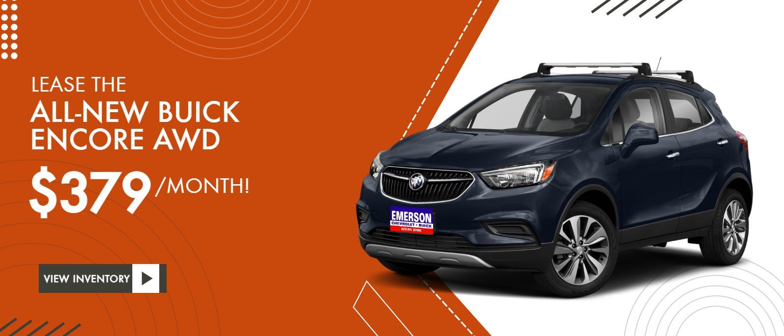 Lease the all-new Buick Encore AWD for $379/month!  