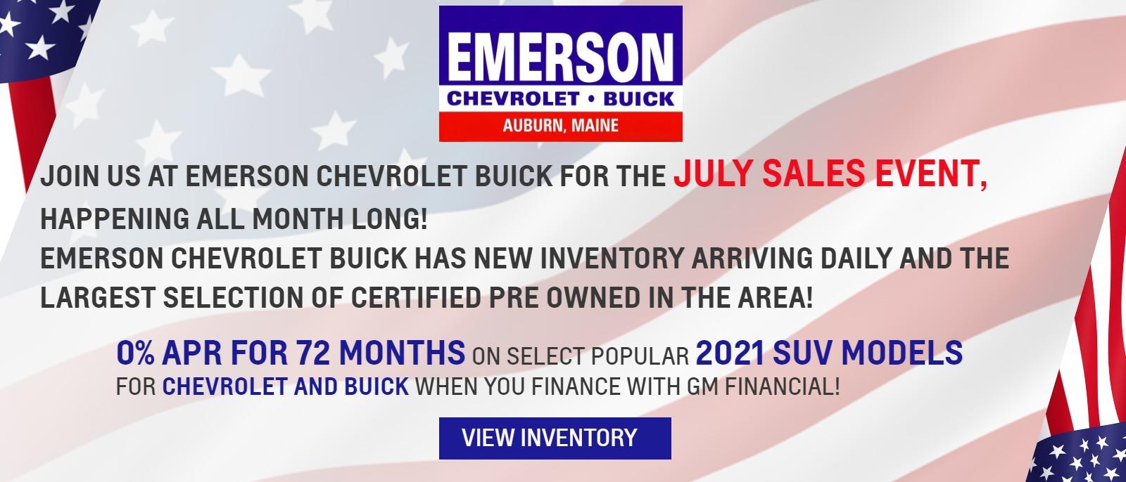 Emerson Chevrolet Buick in AUBURN Serving Lewiston, Portland, and