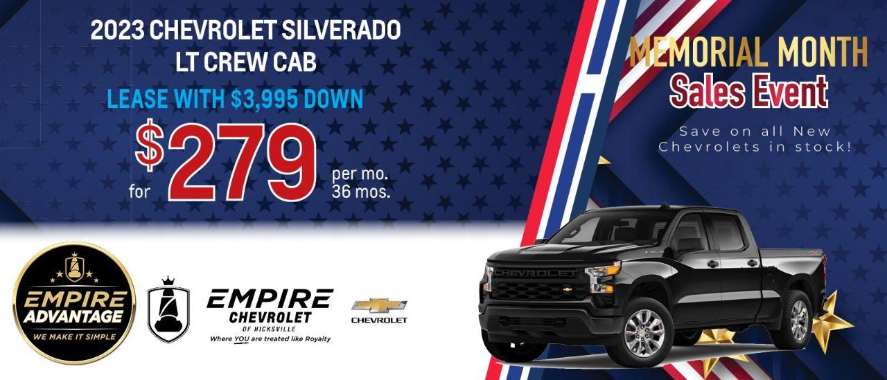Empire Chevrolet of Hicksville is a HICKSVILLE Chevrolet dealer and a