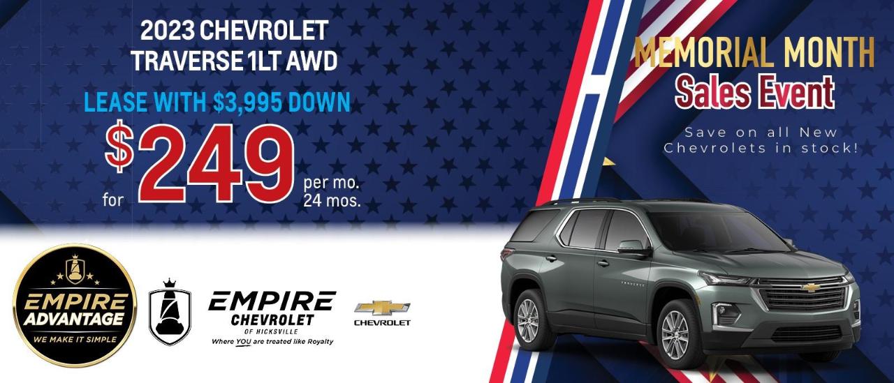 Empire Chevrolet of Hicksville is a HICKSVILLE Chevrolet dealer and a