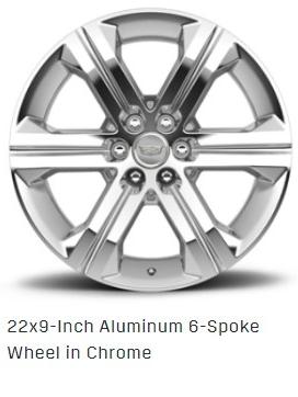22X9-Inch Aluminum 6-Spoke Wheel in Chrome