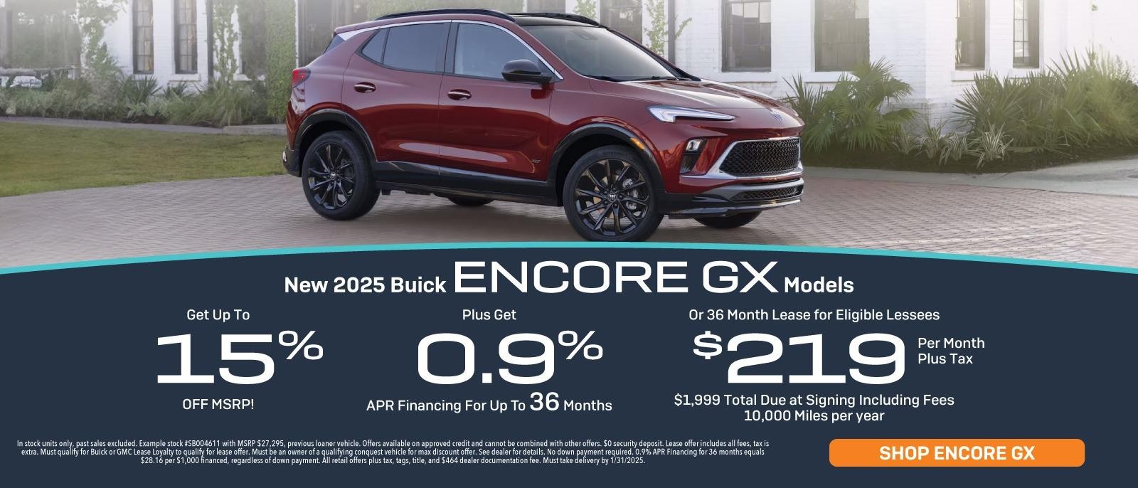 New 2025 Buick Encore GX Models