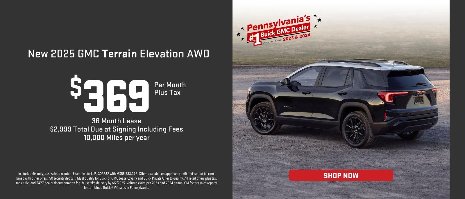 New 2025 GMC Terrain Elevation AWD