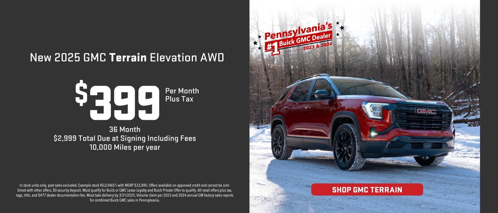 New 2025 GMC Terrain Elevation AWD