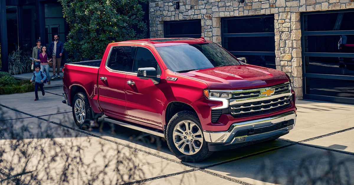 2023 Chevy Silverado with Family About to get in