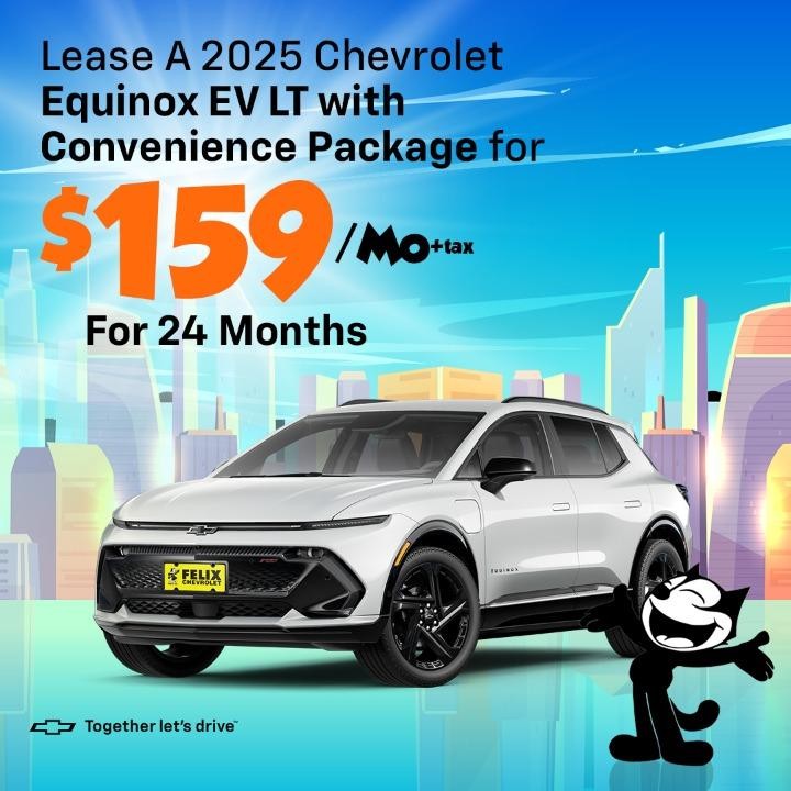 2025 Chevrolet Equinox EV LT with Convenience Package
24 Months at $159 plus tax