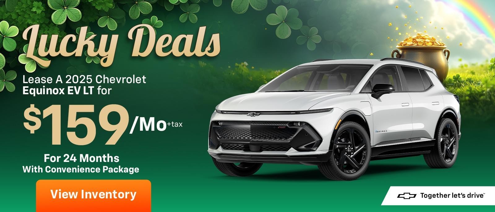 2025 Chevrolet Equinox EV LT with Convenience Package
24 Months at $159 plus tax