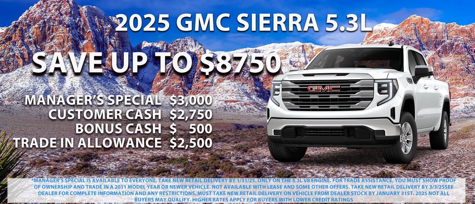 Save up to $7750 on your new GMC Sierra 1500