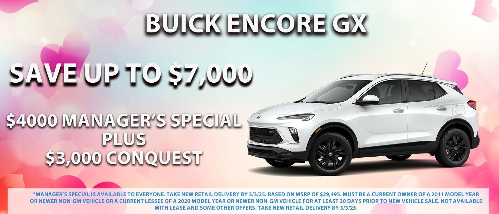 Save up to $7000 on your new Buick Encore GX