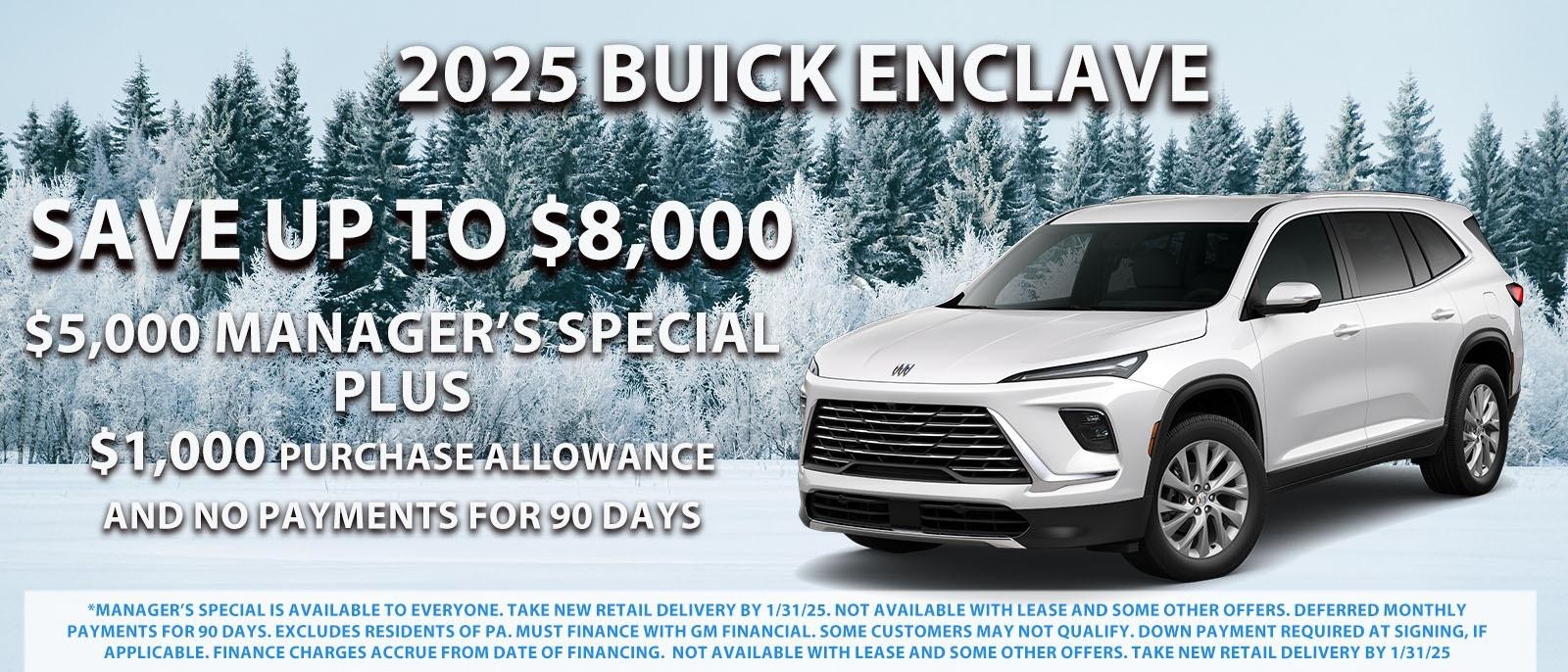 Save up to $6000 on your new Buick Enclave