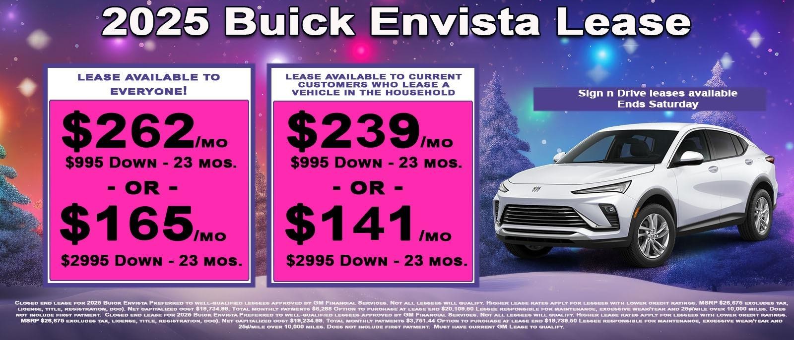 Lease your new Envista for only $337 per month