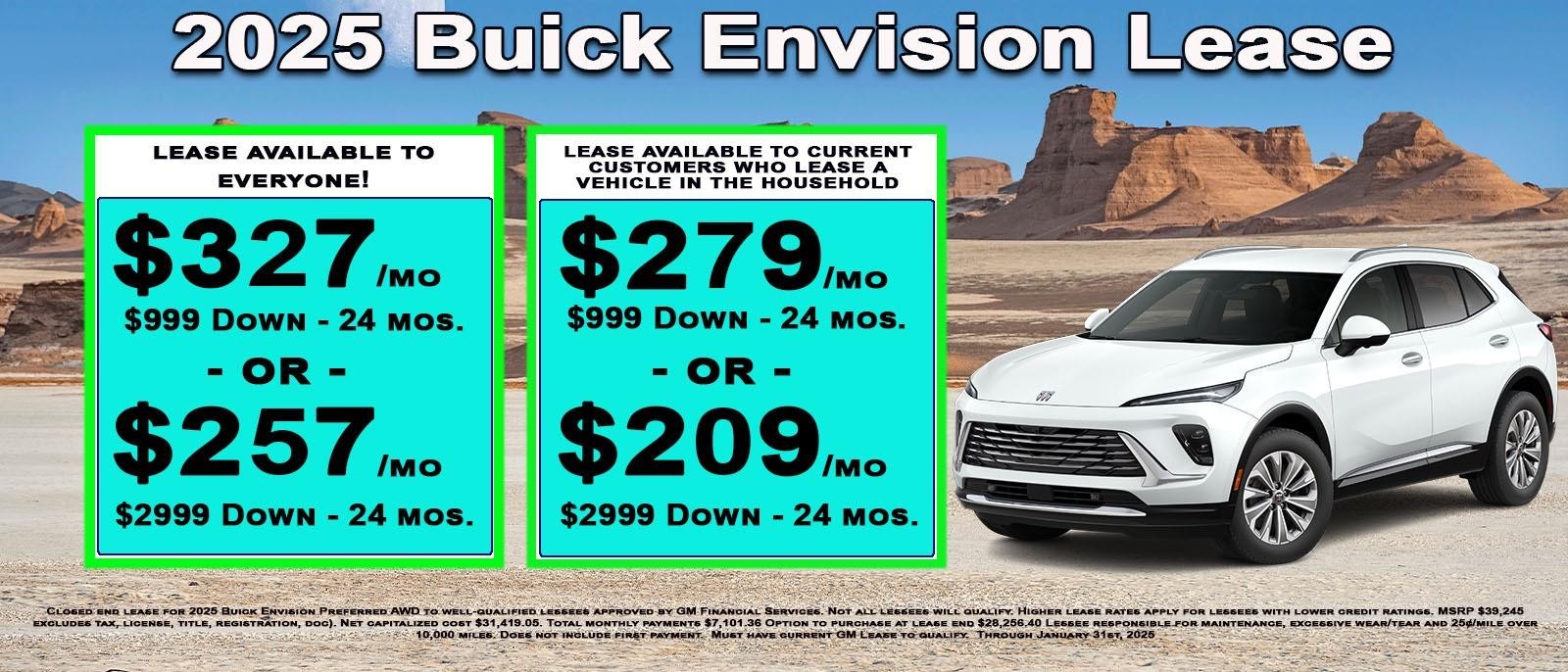 Lease your new Buick Envision now