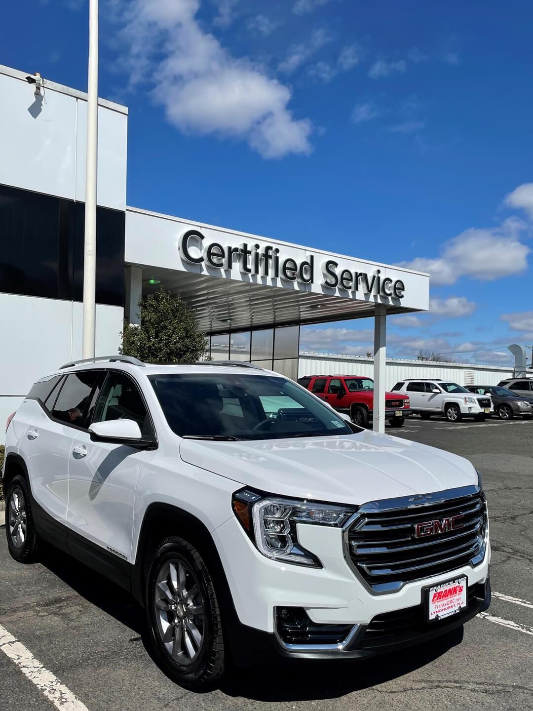 GMC SUV at Service center at Frank''s Dealership