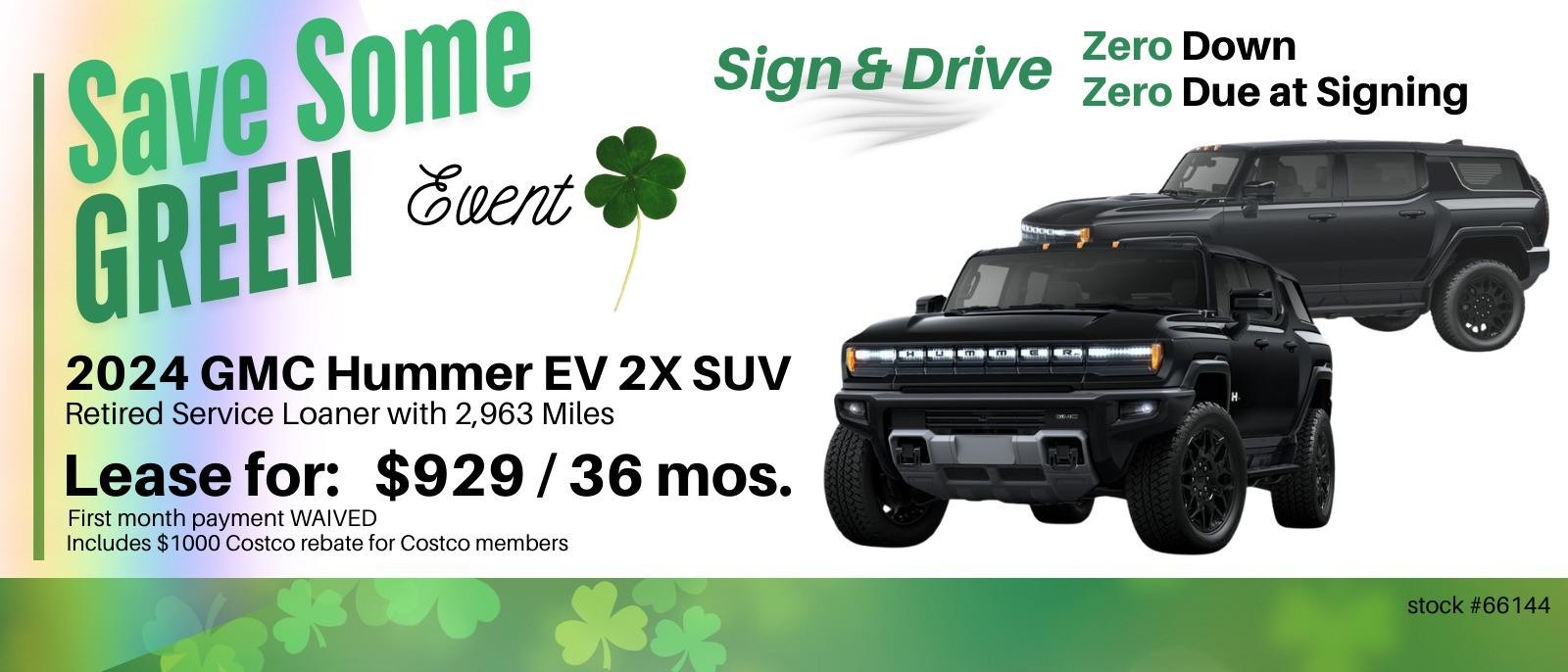 2024 GMC HUMMER EV 2X SUV | Sign & Drive
LEASE FOR $929/36 MONTHS.