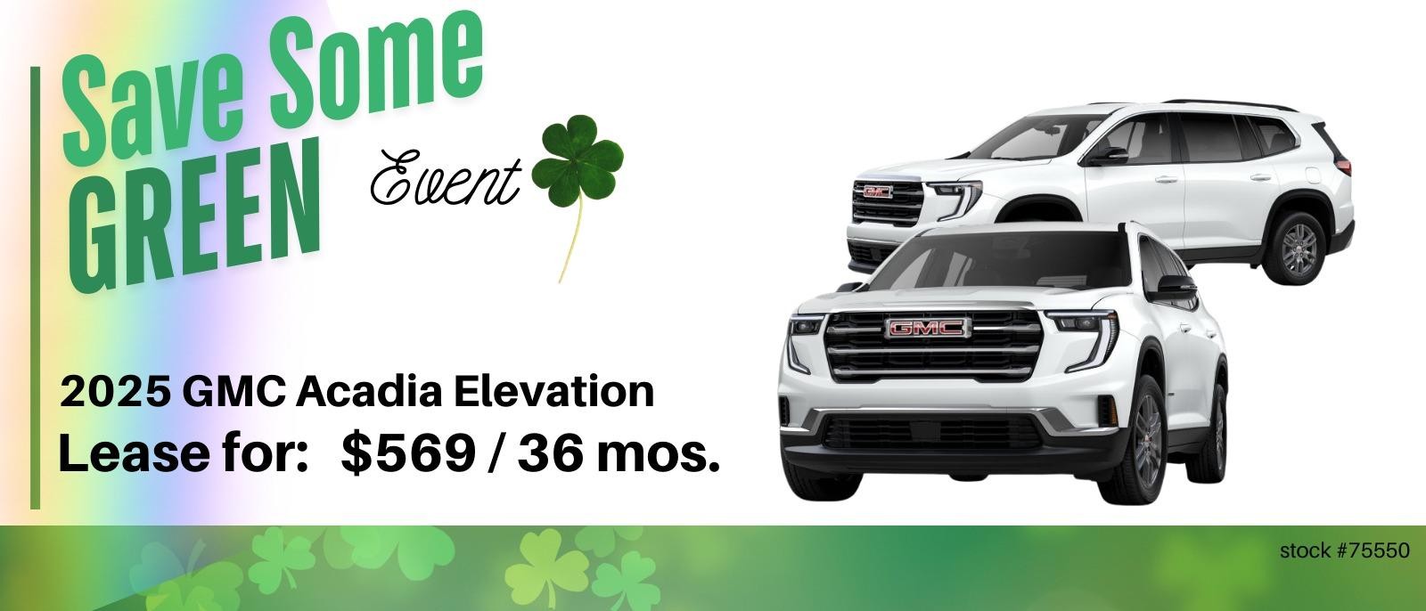 2025 GMC ACADIA Elevation | Manager's Special
lease for $569/36 months