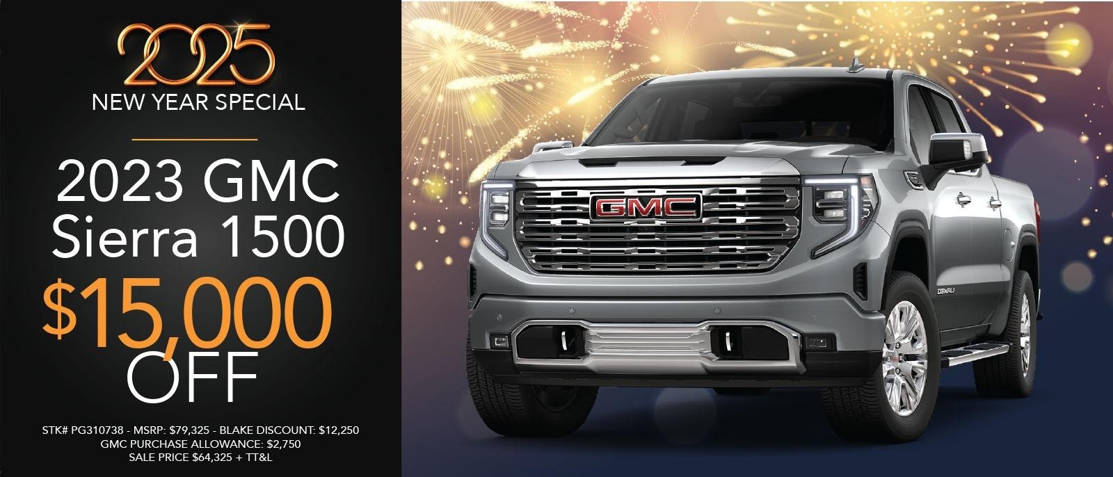 2023 Sierra 1500 
$15,000 Off