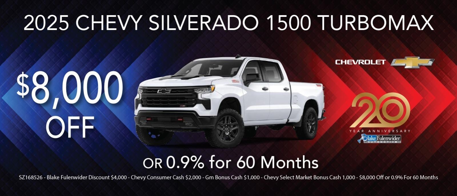 2025 Silverado 1500 Crew Cab $8,000 OFF or 0.9% for 60 Months