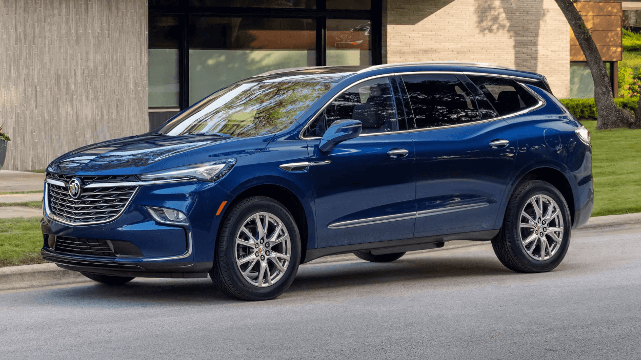 A new Buick Enclave shows off as a three-row SUV.