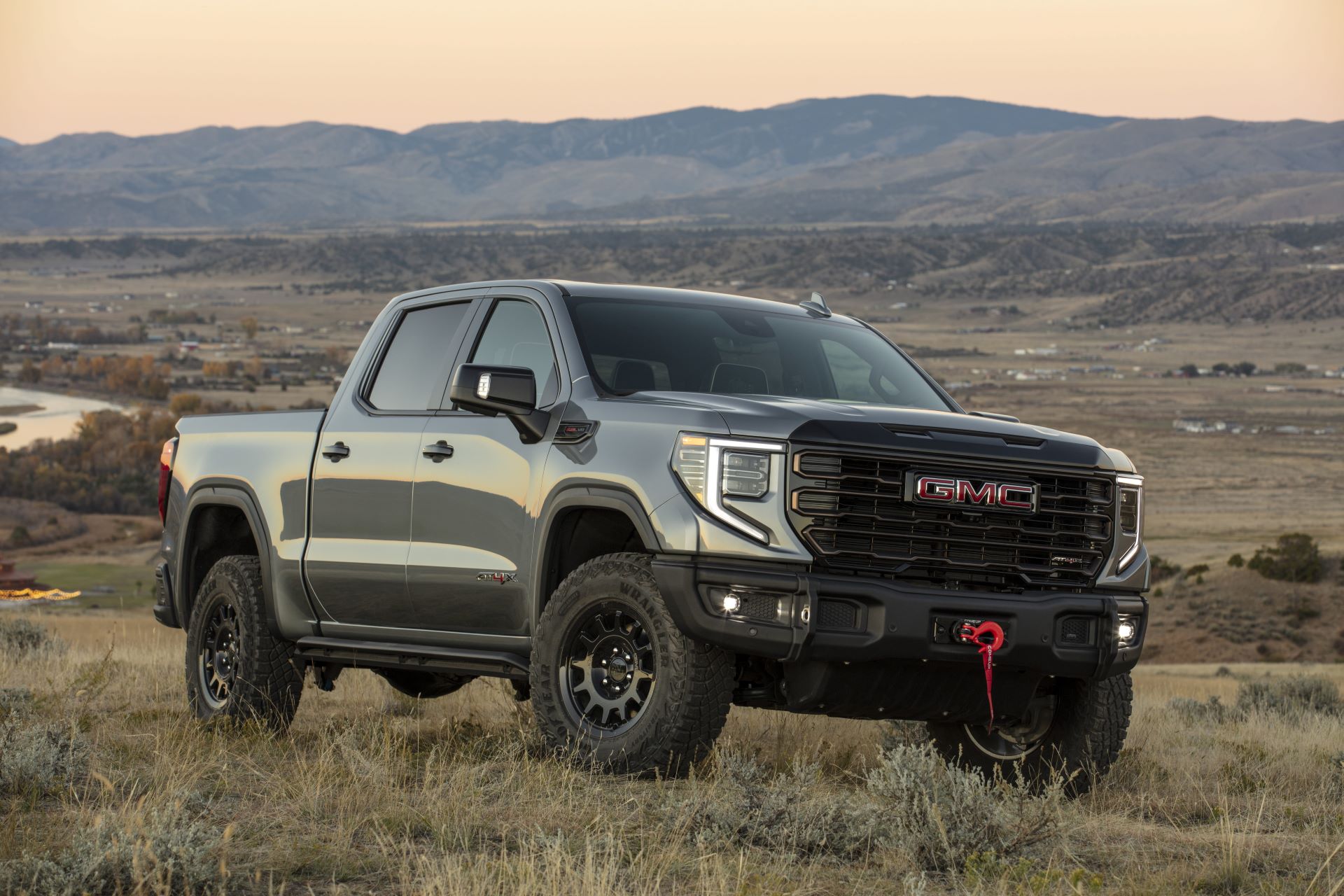 A 2024 GMC Sierra 1500 AT4X is an off-road pickup truck.