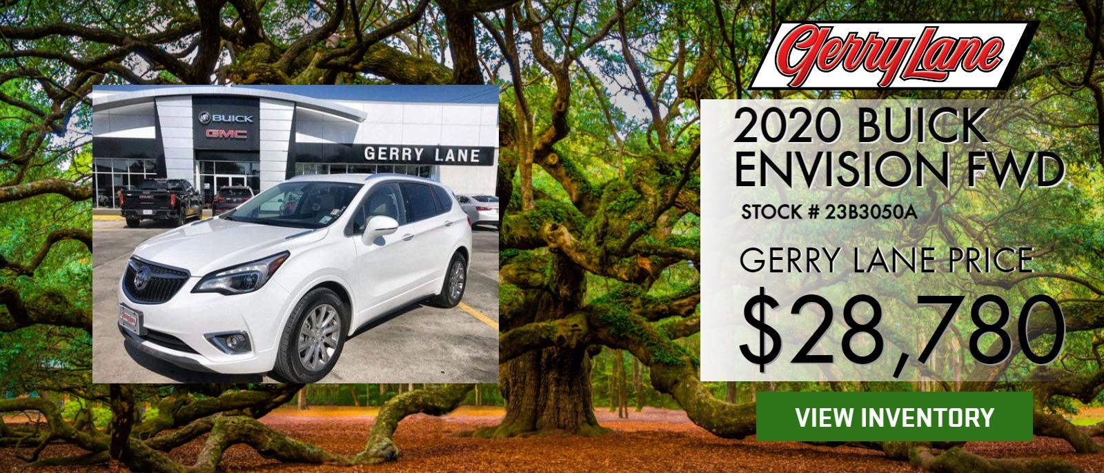 PRE-OWNED 2020 BUICK ENVISION FWD ESSENCE NOW AVAILABLE FOR $28,780 AT GERRY LANE BUICK GMC STOCK #23B3050A