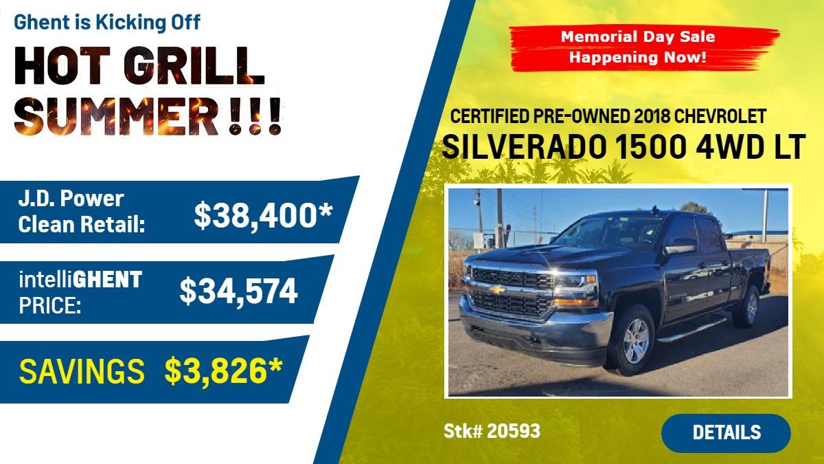 Stk# 20593
J.D. Power Clean Retail: $38,400*
intelliGHENT Price: $34,574
Savings $3,826*