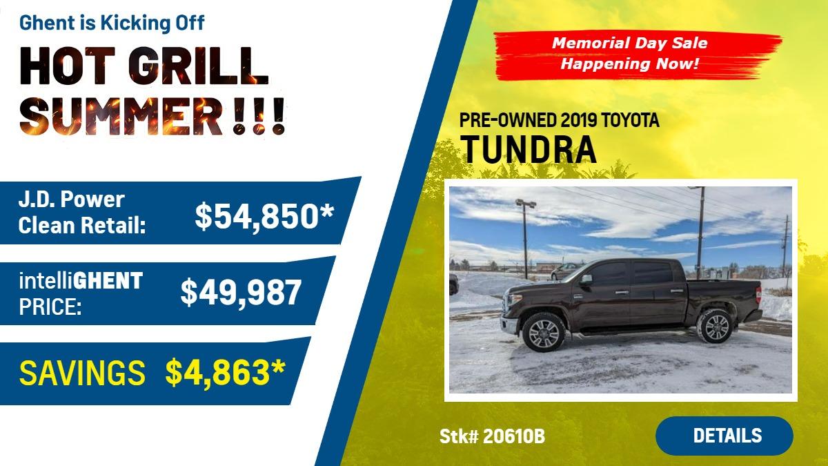 Stk# 20610B
Certified Pre-Owned
J.D. Power Clean Retail: $54,850*
intelliGHENT Price: $49,987
Saving $4,863