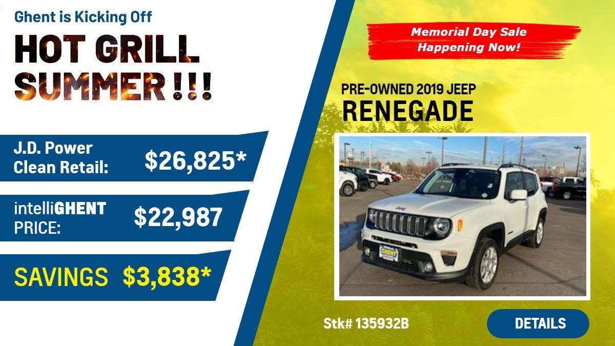 Stk# 135932B
Certified Pre-Owned
J.D. Power Clean Retail: $26,825*
intelliGHENT Price: $22,987
Saving $3,838