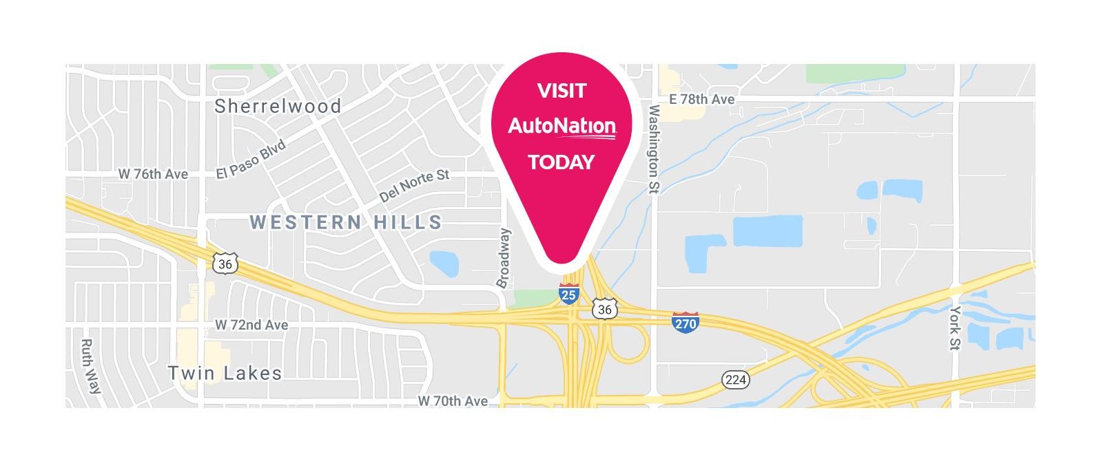 Street map of Autonation Chevrolet North