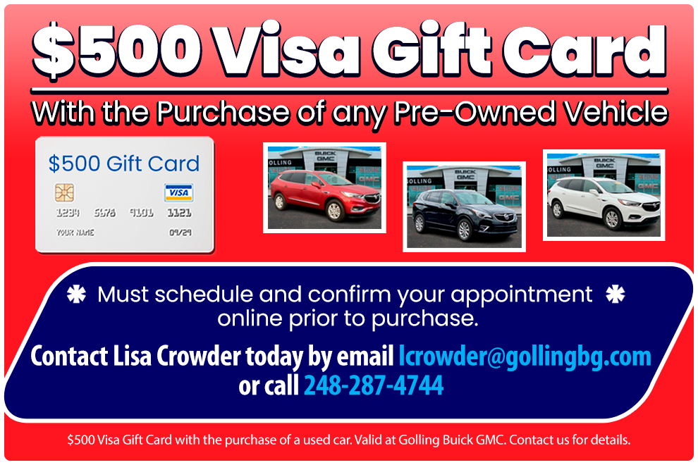 Golling Buick GMC is a LAKE ORION Buick, GMC dealer and a new car and