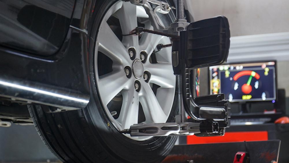 Wheels Being Aligned 