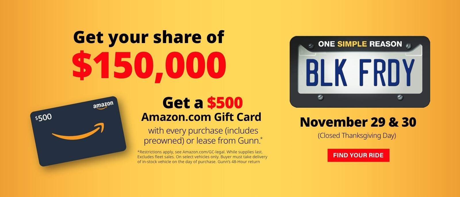 Gunn Chevy Black Friday amazon gift car