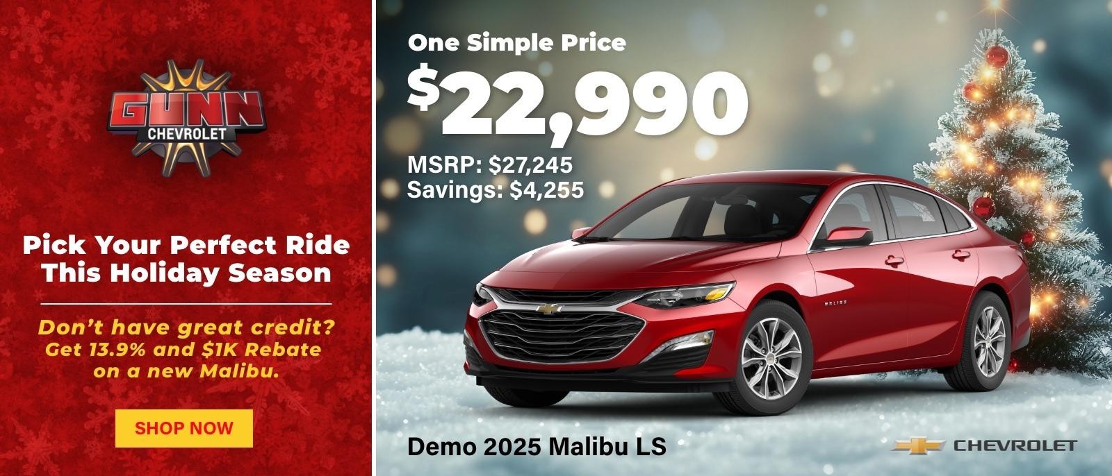 Gunn Chevy December 2025 Malibu sales offer