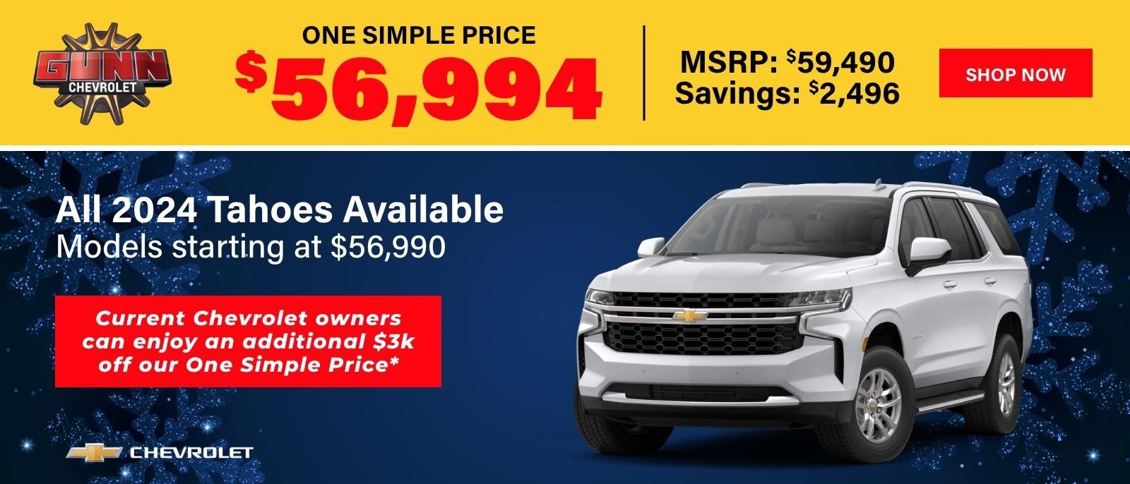 Gunn Chevrolet 2024 Tahoe sales offer