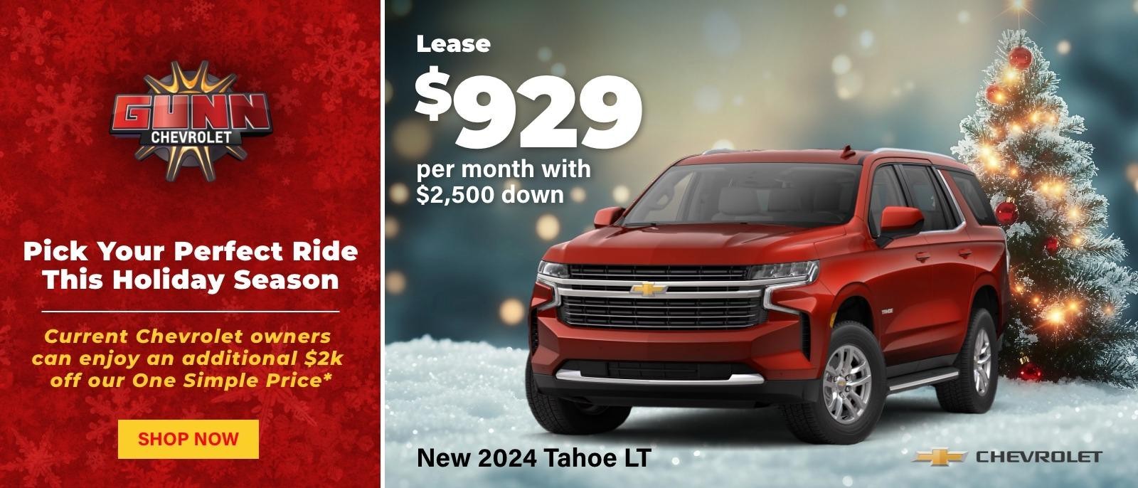 Gunn Chevy December Tahoe sales offer