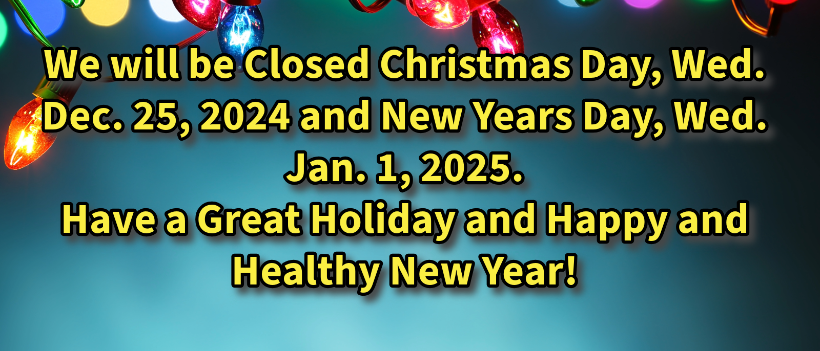 Holiday hours hero slide Dec. 2024