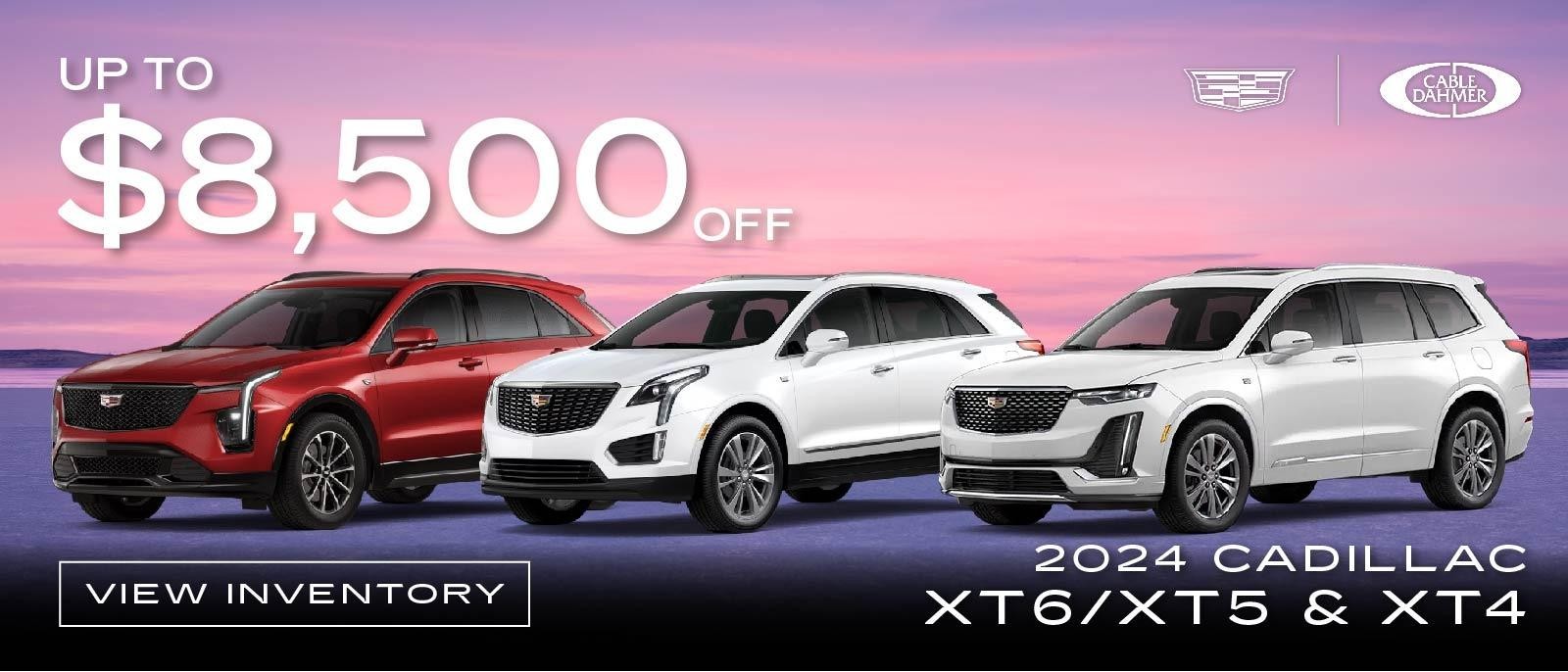 2024 Cadillac XT6/XT5 and XT4
Up to $8500 off