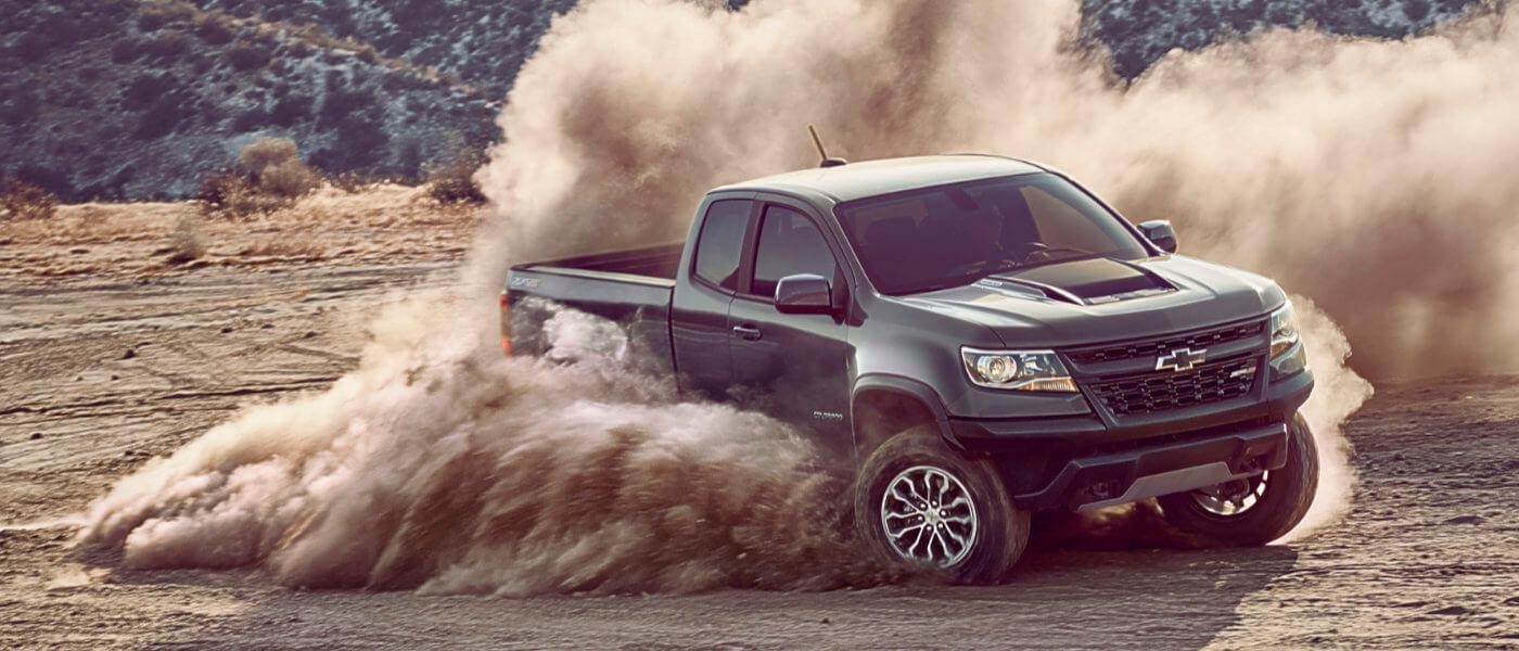 2019 Green Chevy Colorado Driving Off-Road 2019 Green Chevy Colorado Driving Off-Road