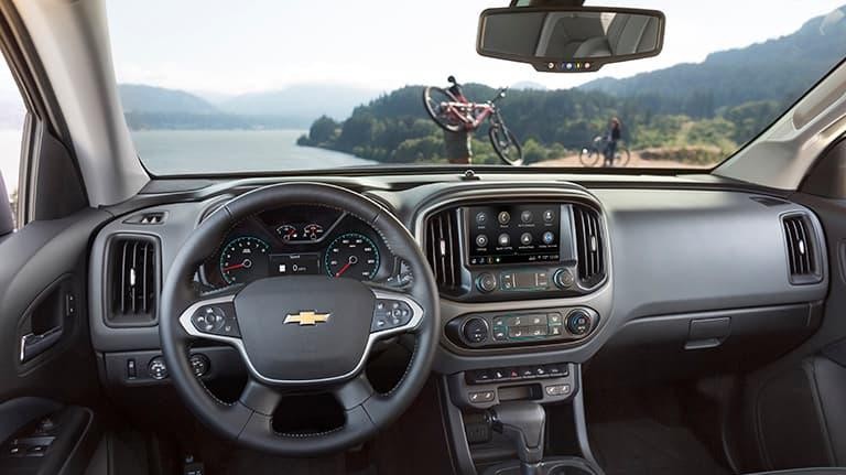 2019 Chevy Colorado Black Leather Interior Dashboard
