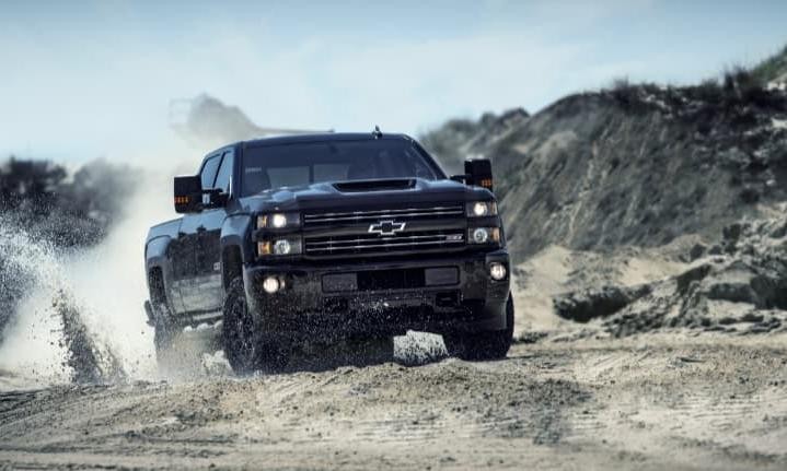 2019 Black Chevy Silverado 2500HD Driving Off-Road