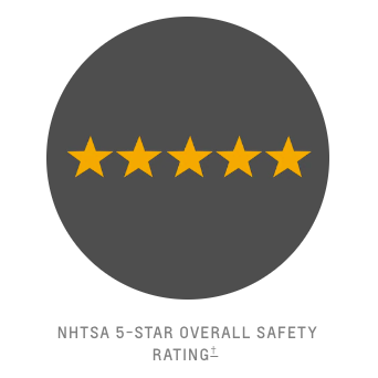 Five Star NHTSA safety rating Five Star NHTSA safety rating