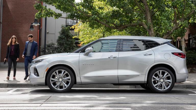 2019 Silver Chevy Blazer Parked on The Street 2019 Silver Chevy Blazer Parked on The Street