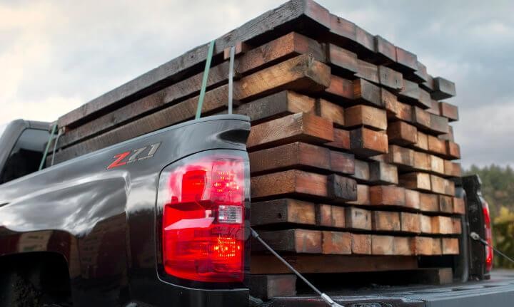 2019 Chevy Silverado 2500HD Hauling Lumber