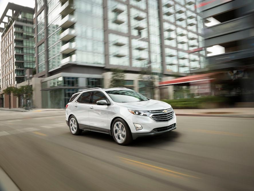 2019 White Chevy Equinox Driving in the City 2019 White Chevy Equinox Driving in the City