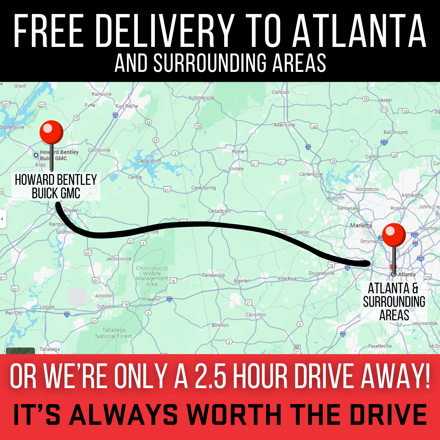 Delivery to Atlanta