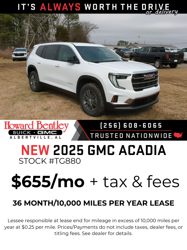 gmc acadia lease offer