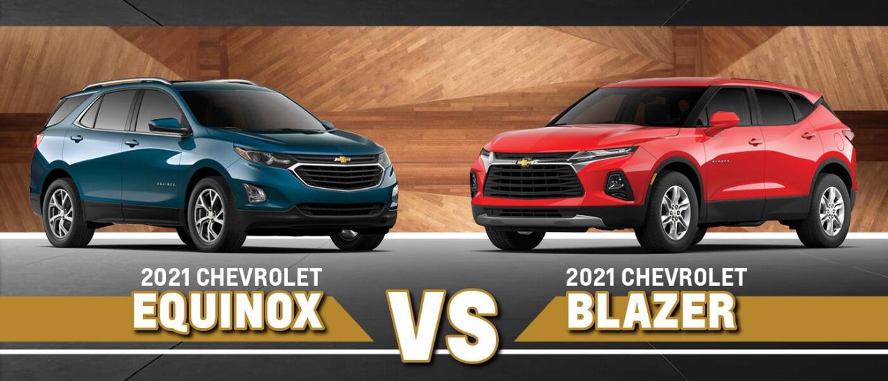 2021 Chevrolet Equinox vs. Blazer Chevy SUV Comparison