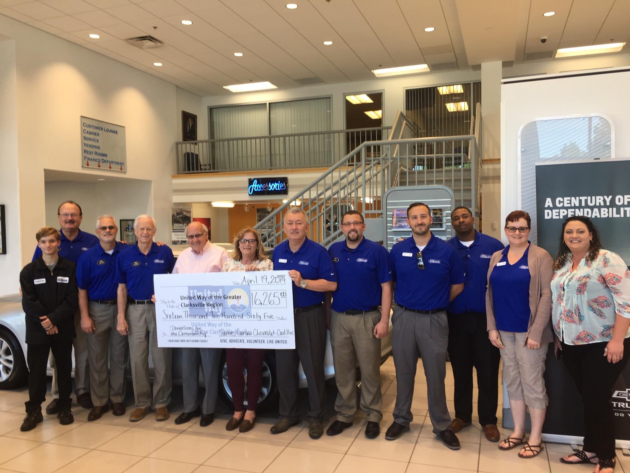 United Way Support by James Corlew Automotive